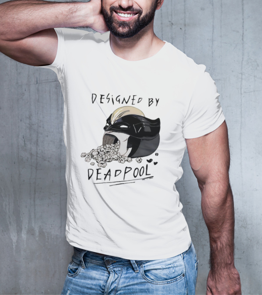 Marvel Designed By Deadpool Popcorn Vintage T-Shirt