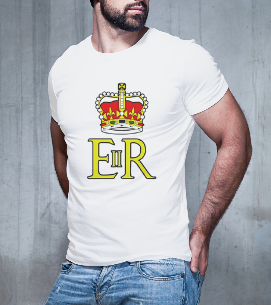 Elizabeth II ER Crown UK Monarch God Save The Queen Iconic Royal T-Shirt