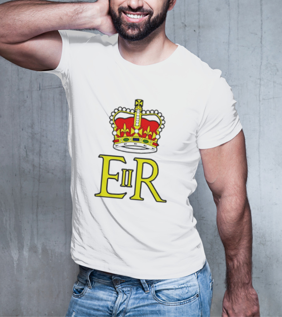 Elizabeth II ER Crown UK Monarch God Save The Queen Iconic Royal T-Shirt