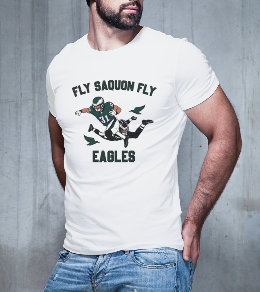 Fly Saquon Fly Eagles Football Player Eagles T-Shirt