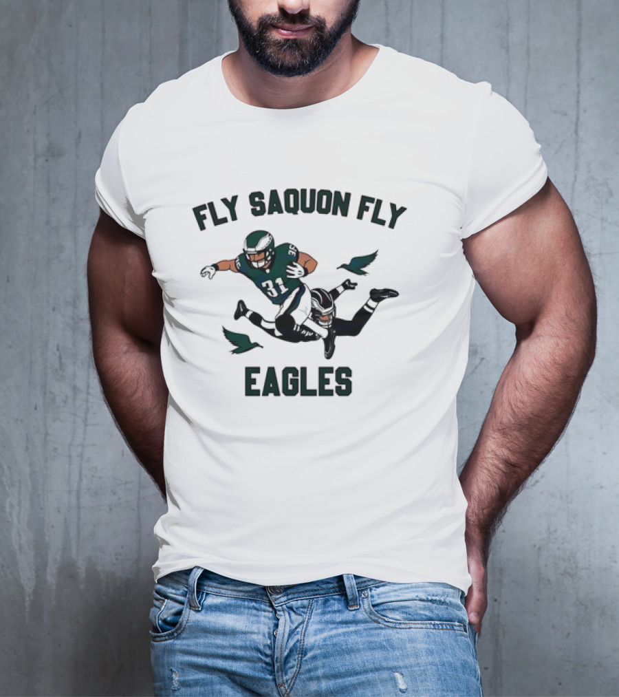 Fly Saquon Fly Eagles Football Player Eagles T-Shirt
