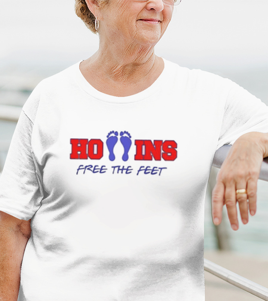 Mack Hollins Free The Feet Hollins With Footprints T-Shirt