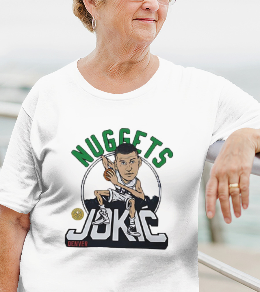 Denver Nuggets Jokic Caricature Signature T-Shirt