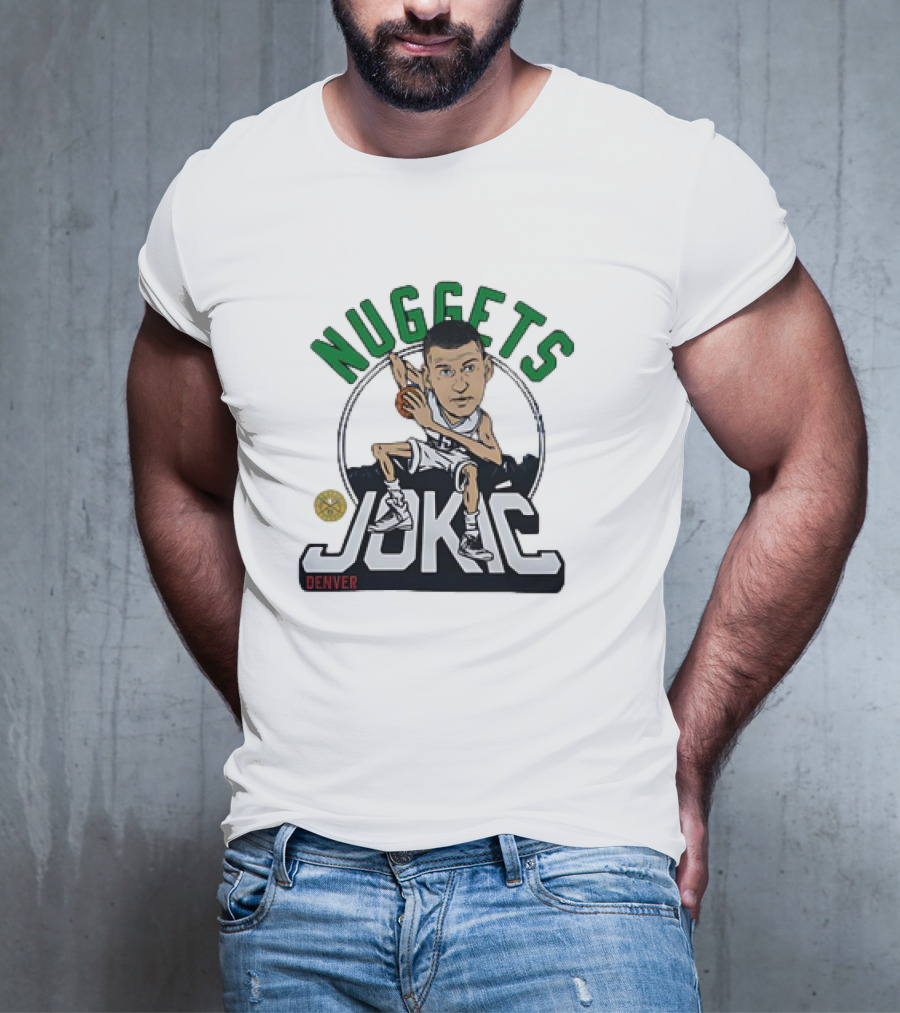 Denver Nuggets Jokic Caricature Signature T-Shirt