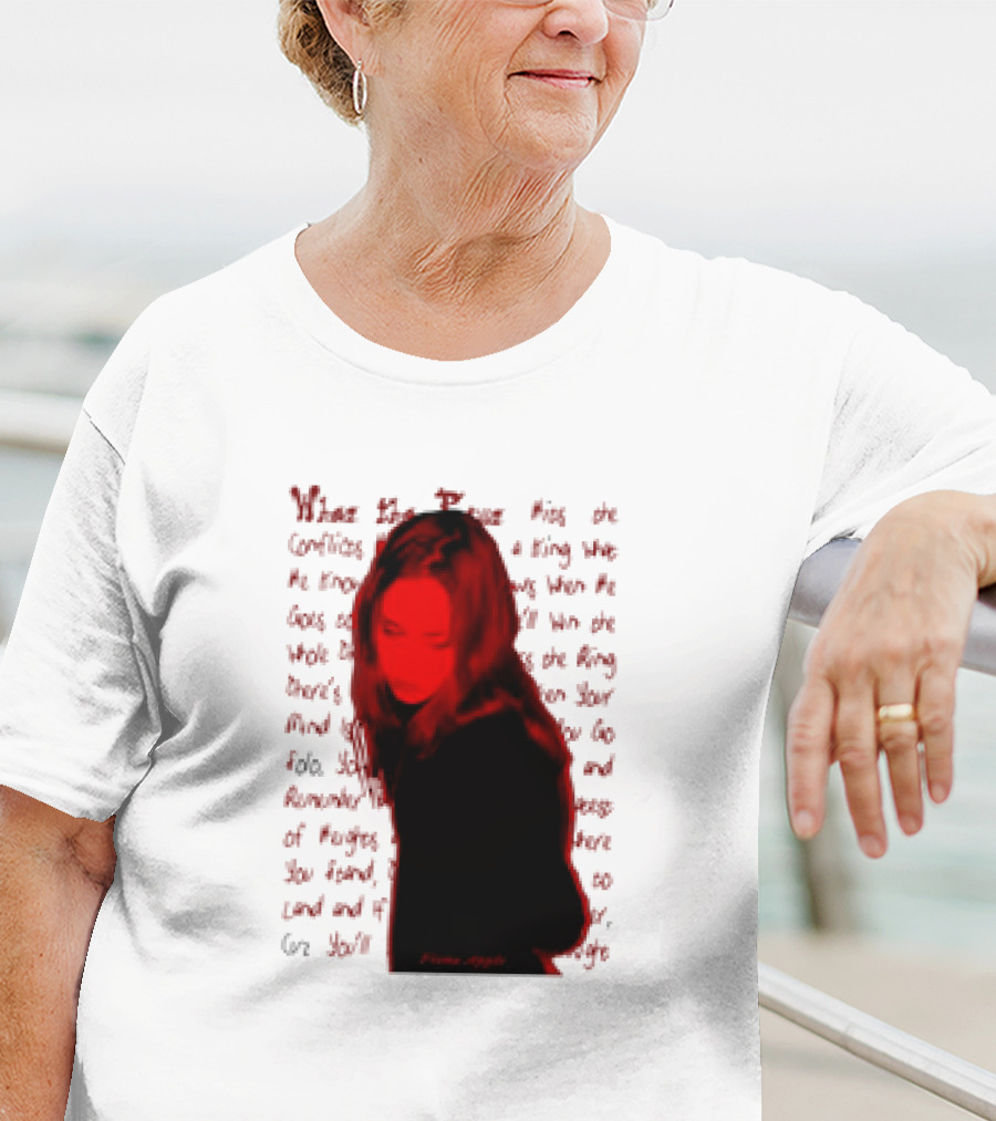 Fiona Apple When The Pawn Full Excerpt Bold Text Red T-Shirt