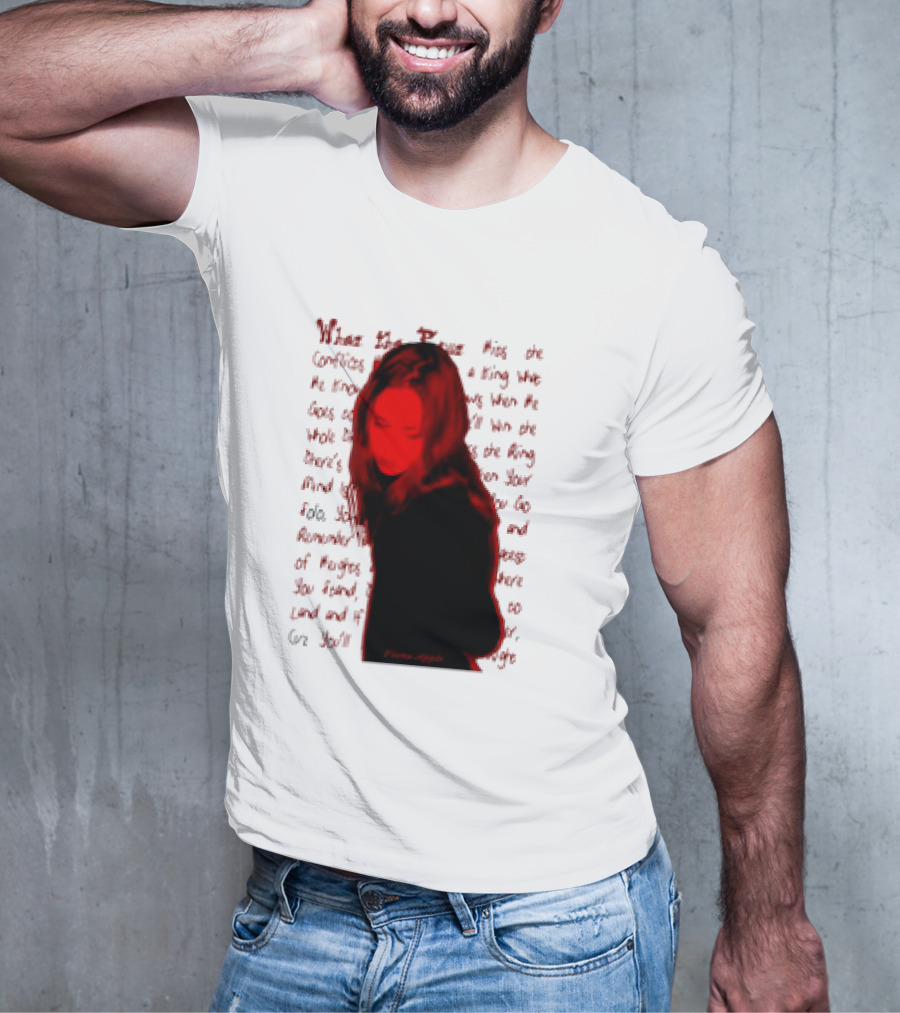 Fiona Apple When The Pawn Full Excerpt Bold Text Red T-Shirt