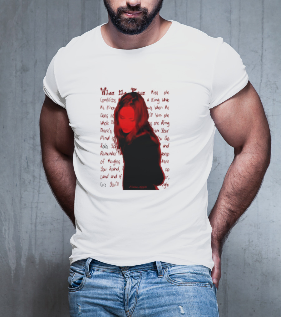Fiona Apple When The Pawn Full Excerpt Bold Text Red T-Shirt