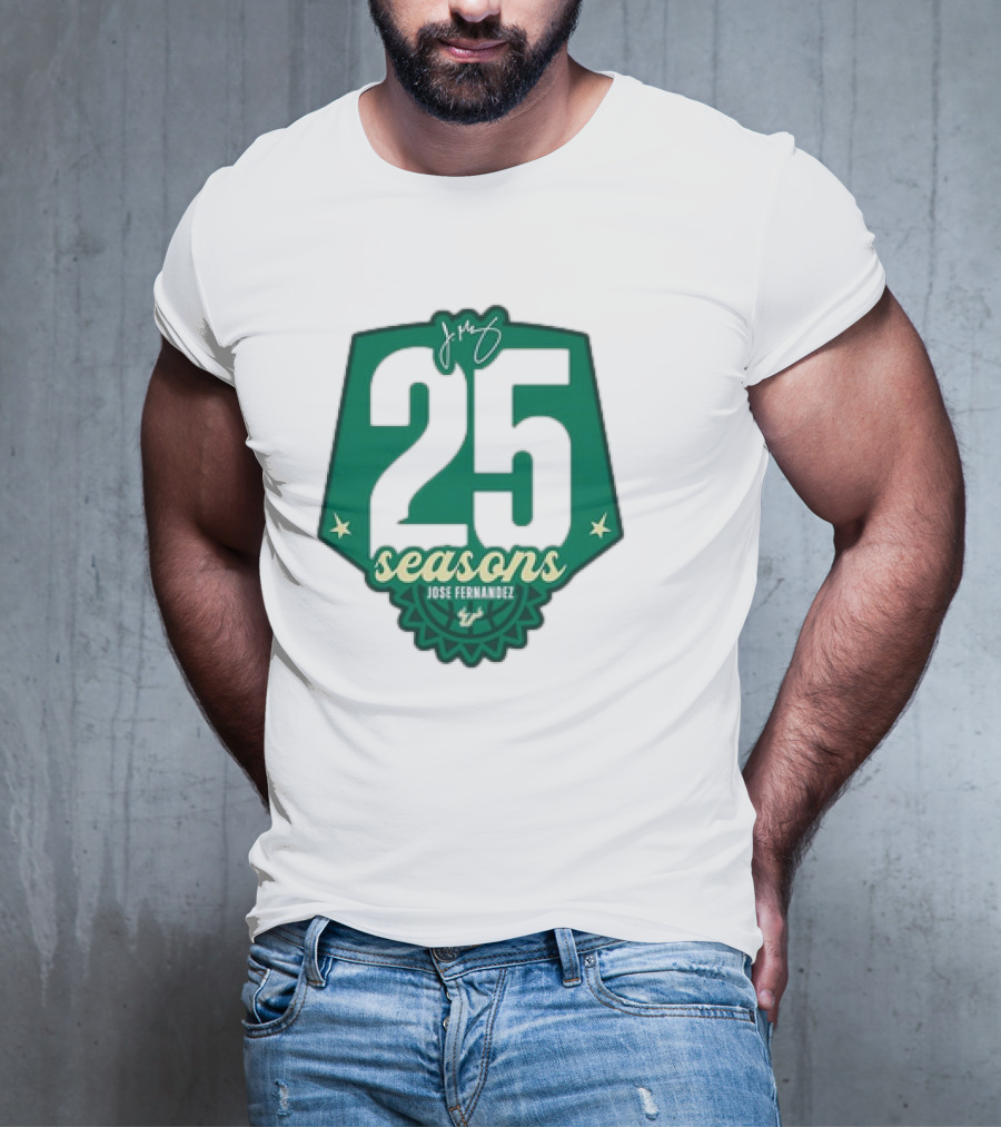 USF Women's Basketball 25 Seasons Jose Fernandez T-Shirt