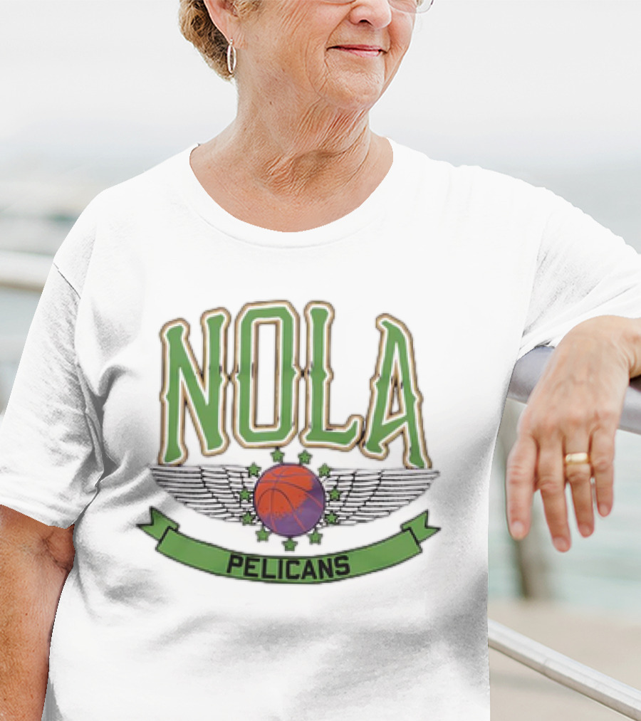 NOLA Pelicans Basketball Wings T-Shirt