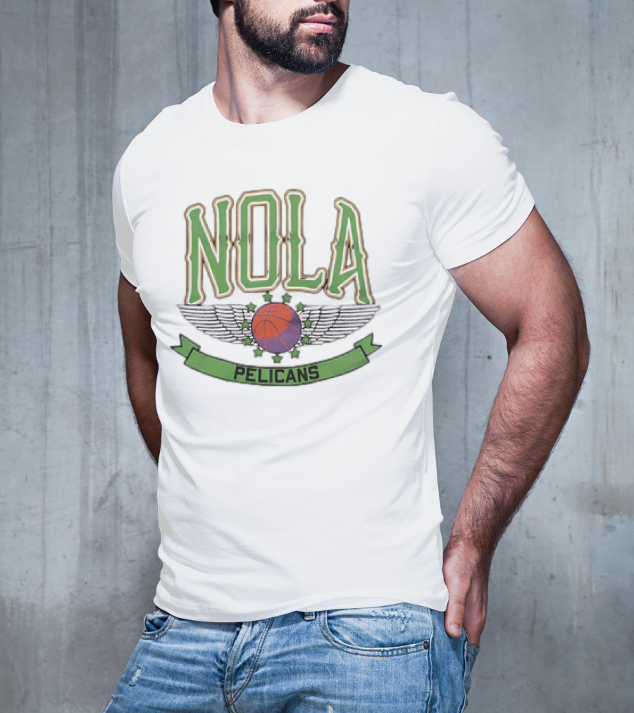 NOLA Pelicans Basketball Wings T-Shirt