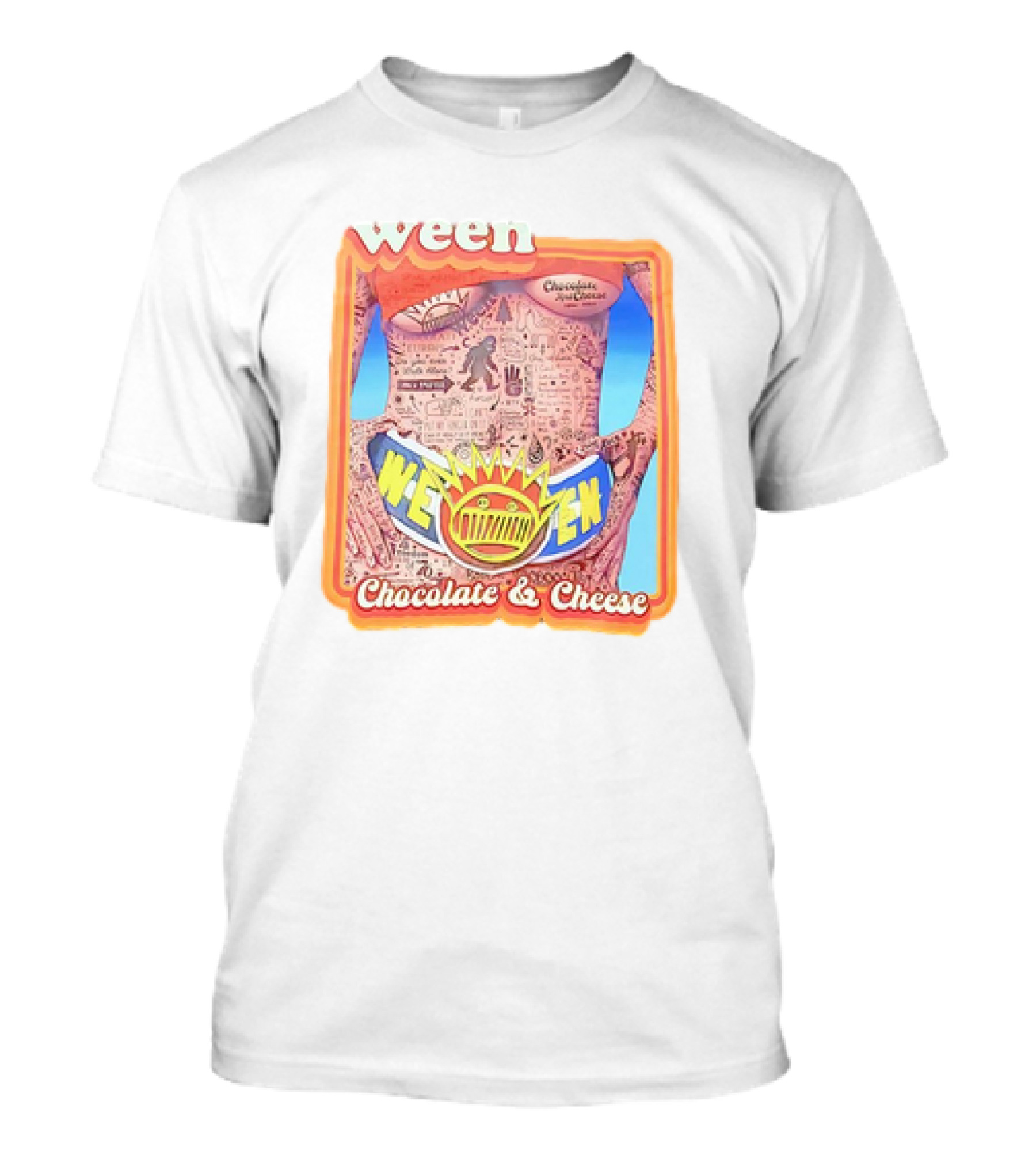 Ween Chocolate And Cheese Album Cover Art Vintage Comic T-Shirt
