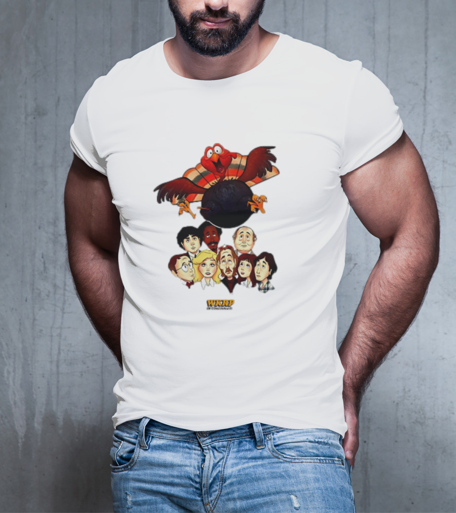 WKRP In Cincinnati Turkey Drop Cartoon Characters T-Shirt