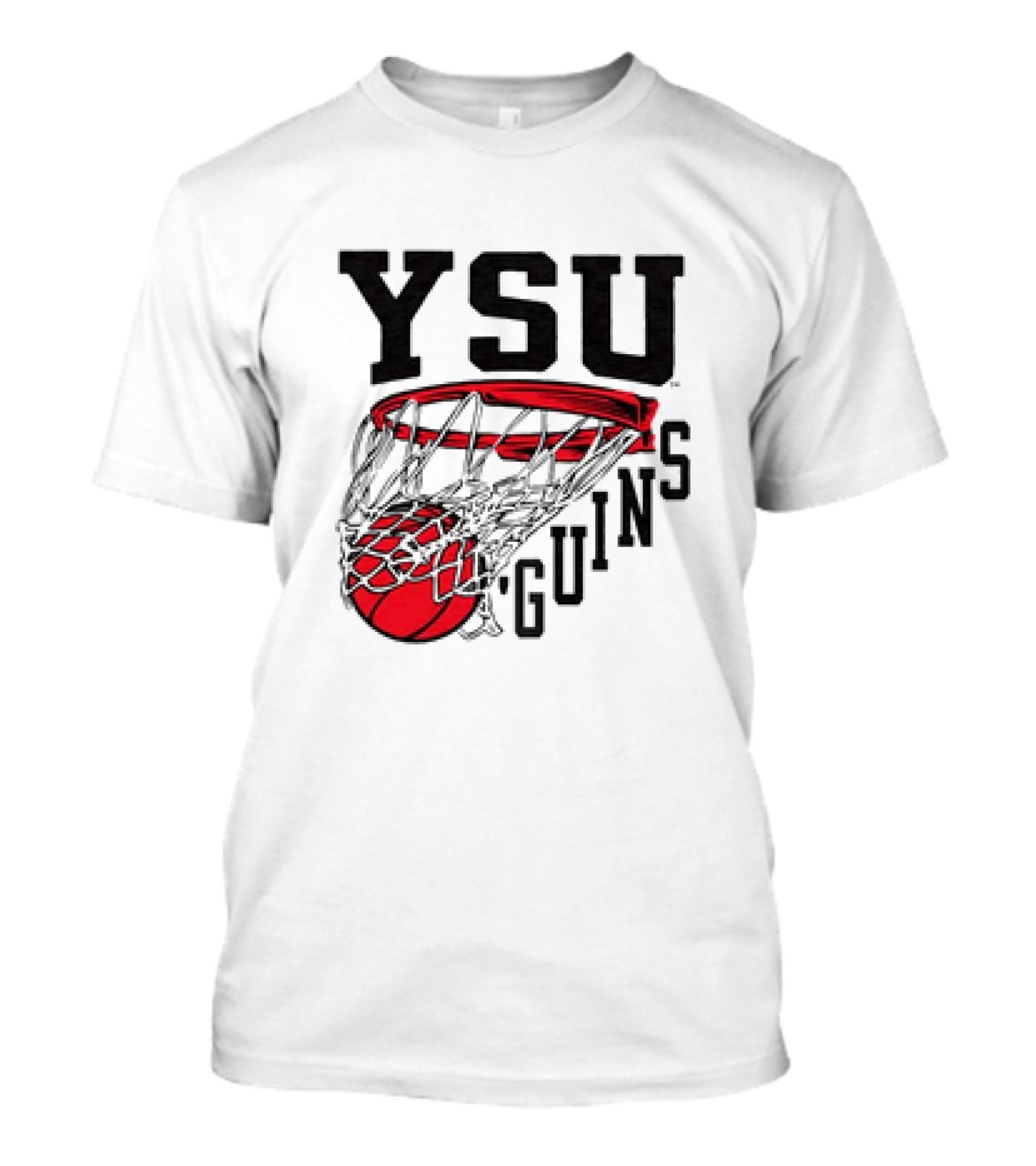 YSU Guins Basketball Hoop Retro T-Shirt