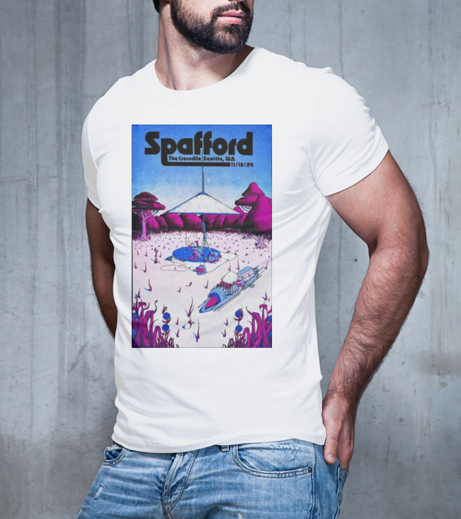 Spafford Live At The Crocodile Seattle 11/10/24 Vintage Sci-Fi Scene T-Shirt
