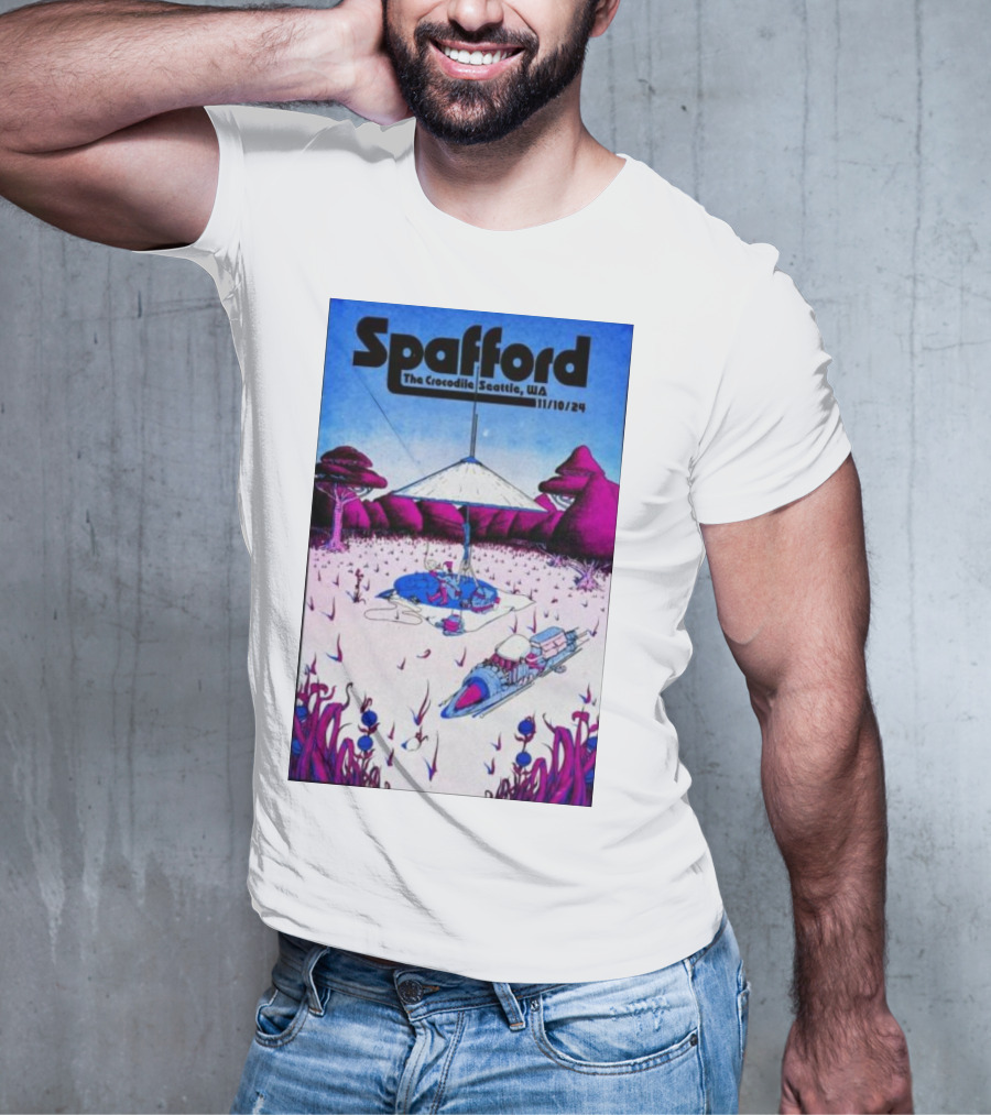 Spafford Live At The Crocodile Seattle 11/10/24 Vintage Sci-Fi Scene T-Shirt
