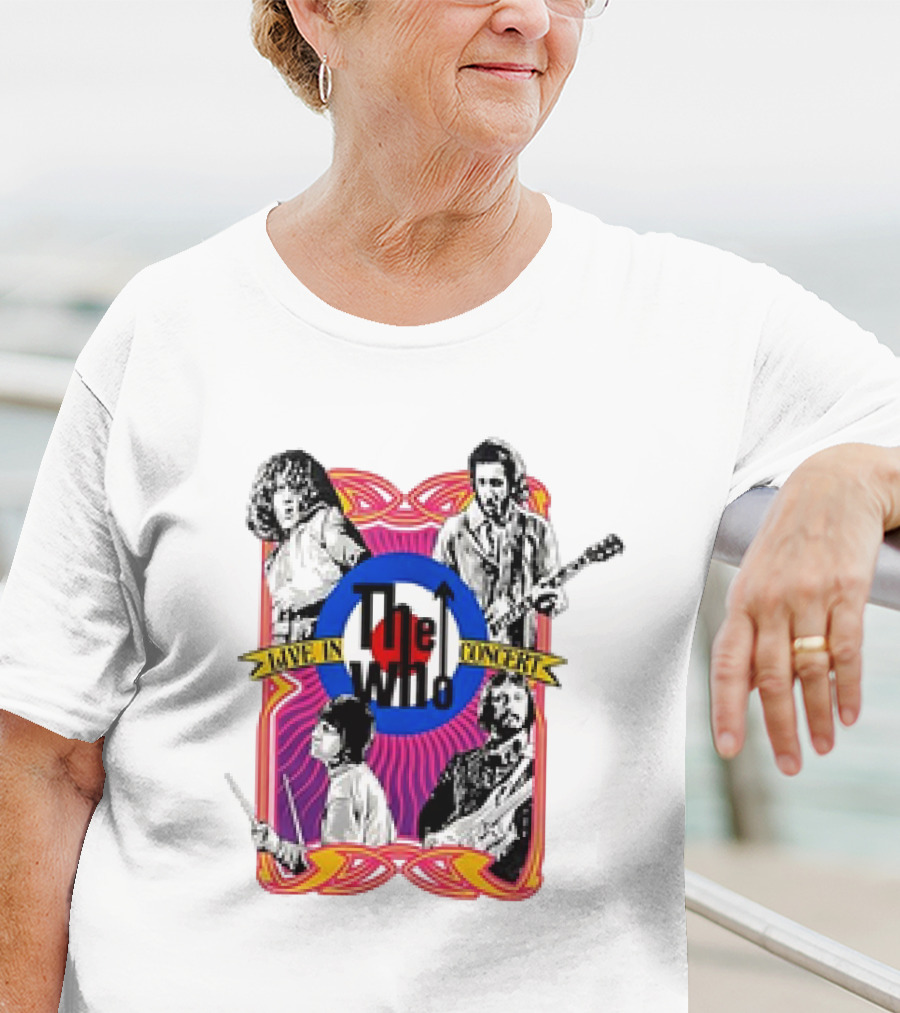 The Who Live In Concert Retro Collage T-Shirt