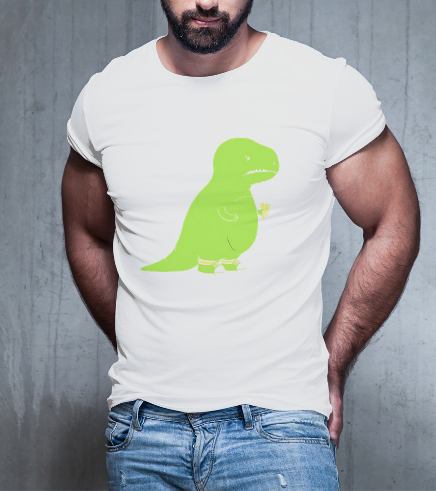 T-rex Struggles With An Ice Cream Cone Darn Silly Dinosaur Problem T-Shirt