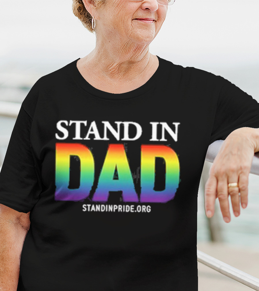 Stand In Dad Pride Rainbow Christmas Ornament Custom Name T-Shirt