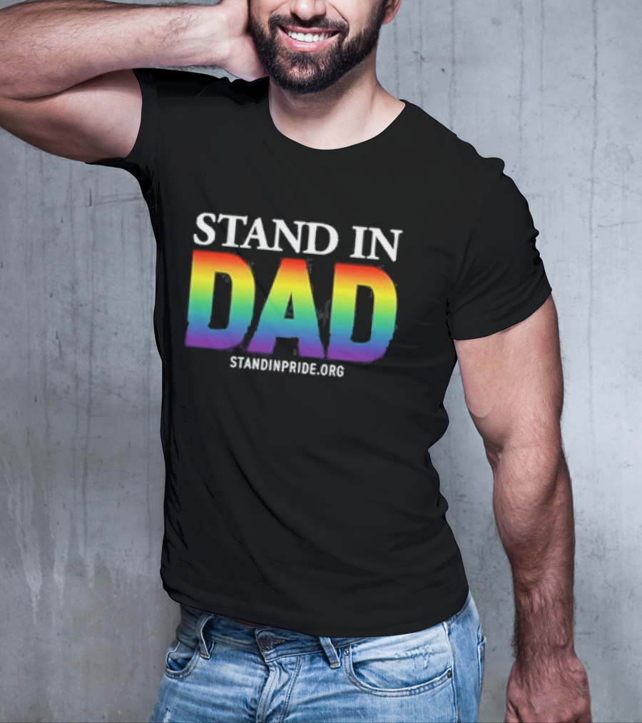 Stand In Dad Pride Rainbow Christmas Ornament Custom Name T-Shirt