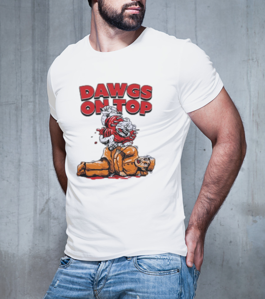 Georgia Bulldogs Dawgs On Top Victoriously Over Tennessee T-Shirt