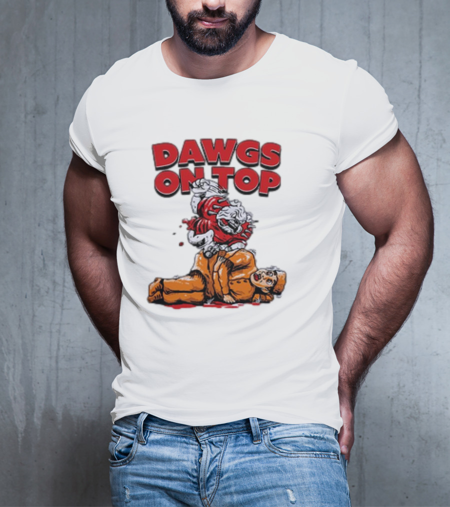 Georgia Bulldogs Dawgs On Top Victoriously Over Tennessee T-Shirt