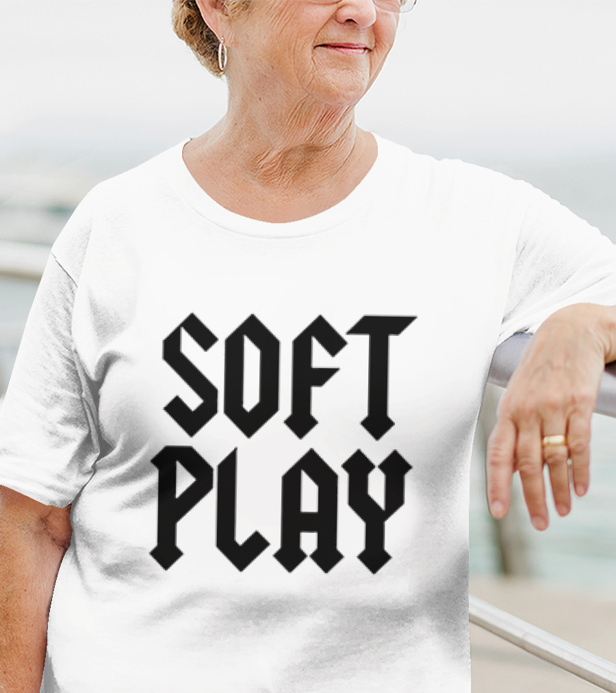 Soft Play Retro Gothic Text T-Shirt