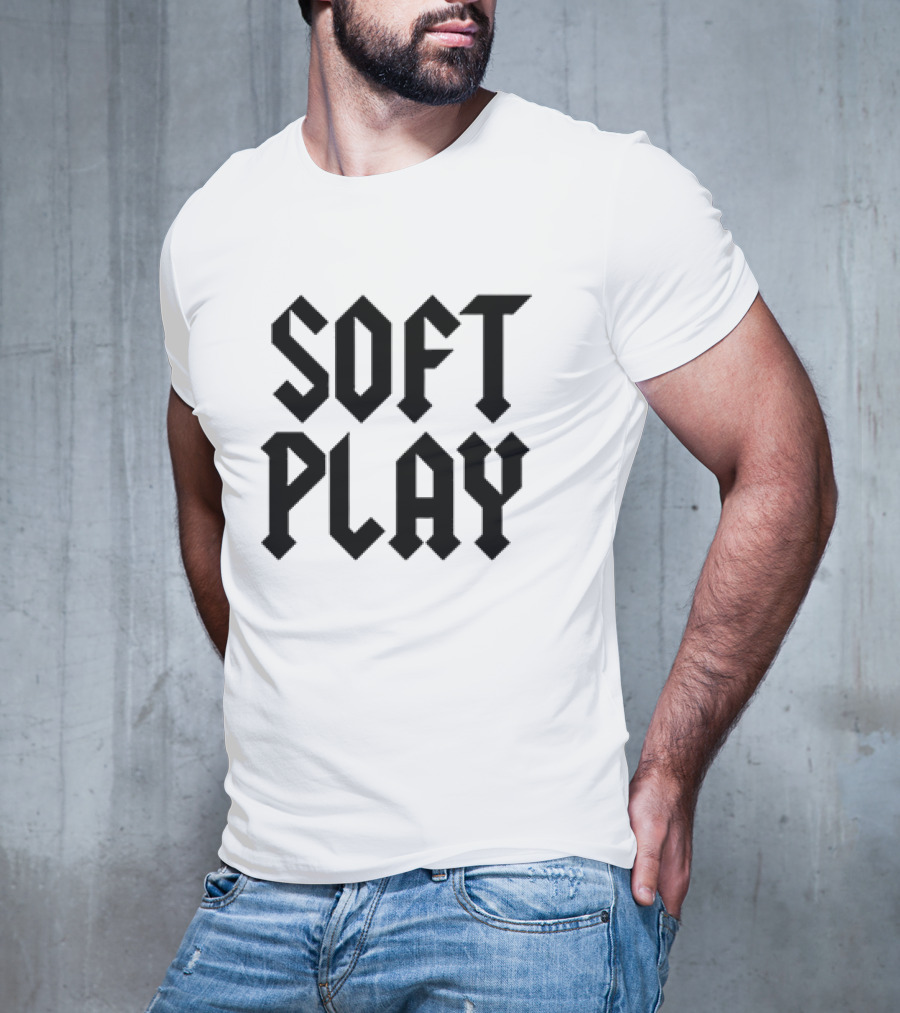 Soft Play Retro Gothic Text T-Shirt