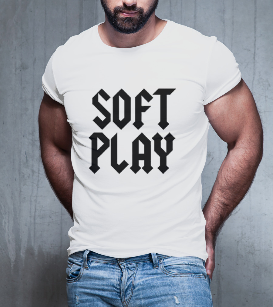 Soft Play Retro Gothic Text T-Shirt