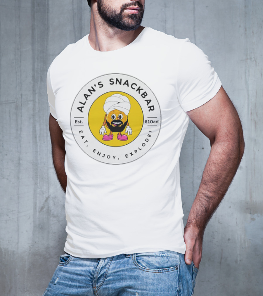ALAN'S SNACKBAR EST. 610AD EAT, ENJOY, EXPLODE T-Shirt