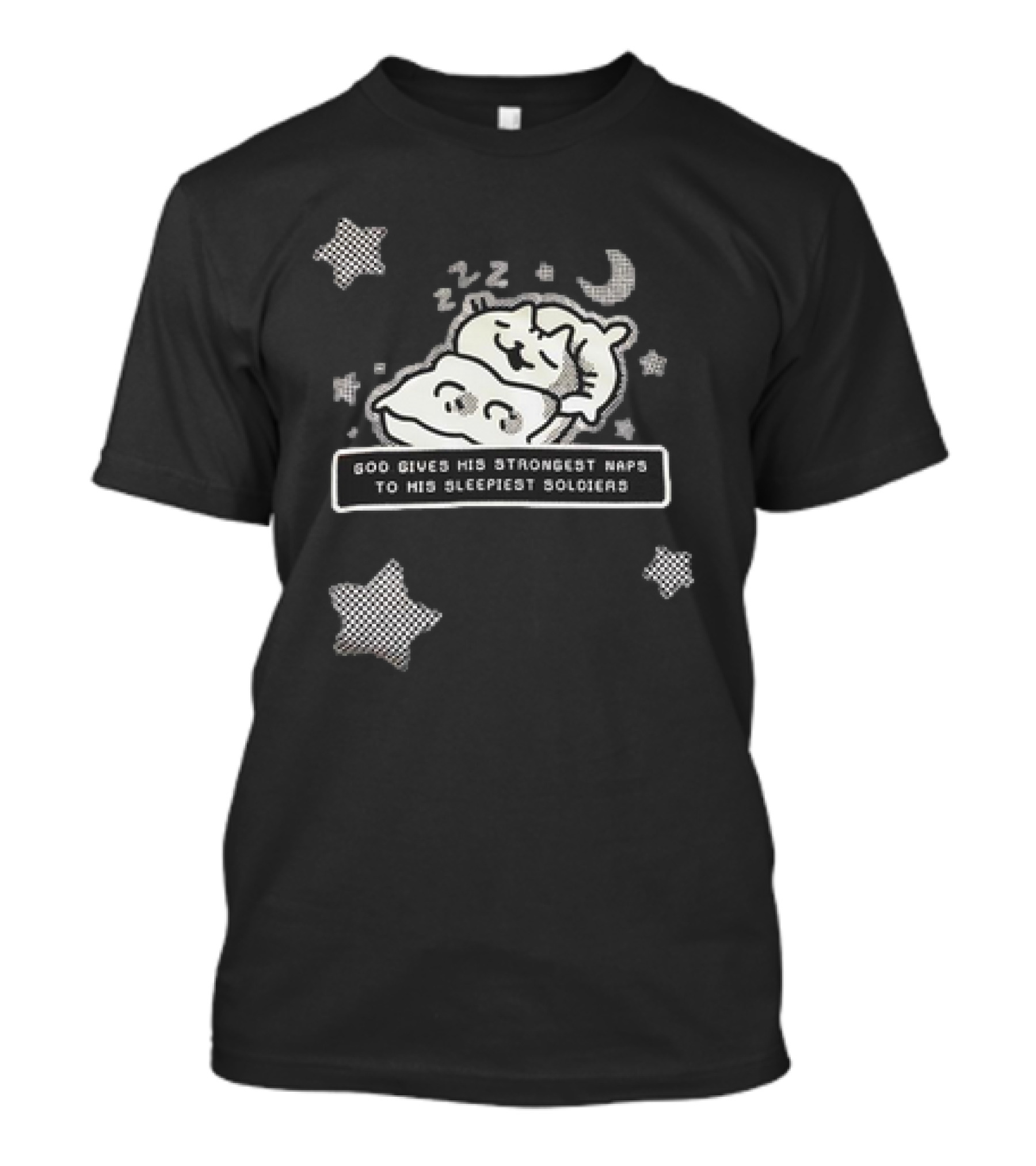 Strongest Naps Sleepiest Soldiers God Pillow Cuddles Moon Stars T-Shirt