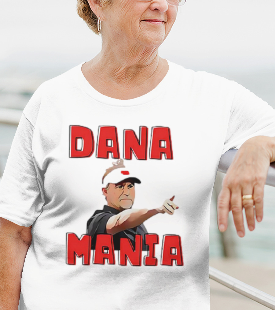 Dana Mania Nebraska Cornhusker Enthusiasm Pointing T-Shirt