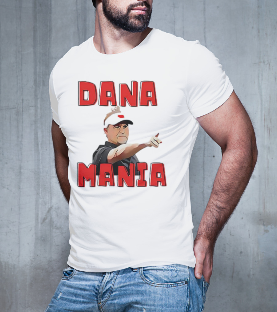 Dana Mania Nebraska Cornhusker Enthusiasm Pointing T-Shirt