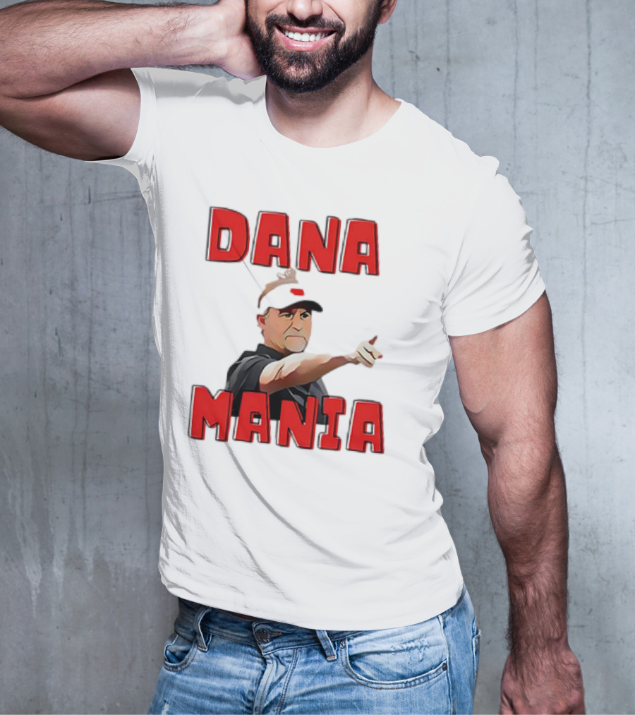 Dana Mania Nebraska Cornhusker Enthusiasm Pointing T-Shirt