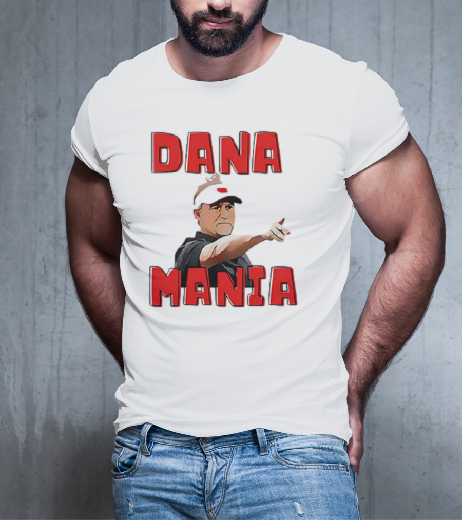 Dana Mania Nebraska Cornhusker Enthusiasm Pointing T-Shirt