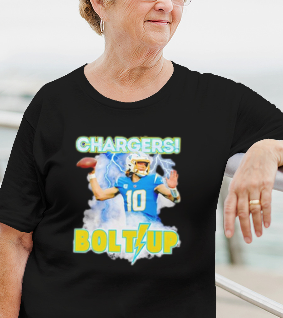 Chargers Bolts Up Justin Herbert NFL Football Fan T-Shirt