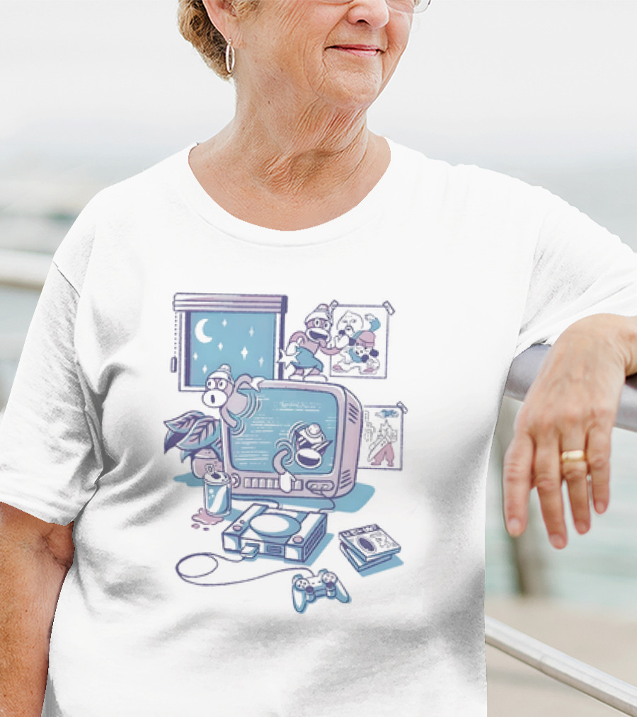 Ape Escape Carefree Days Retro Gaming Vibe Nights T-Shirt