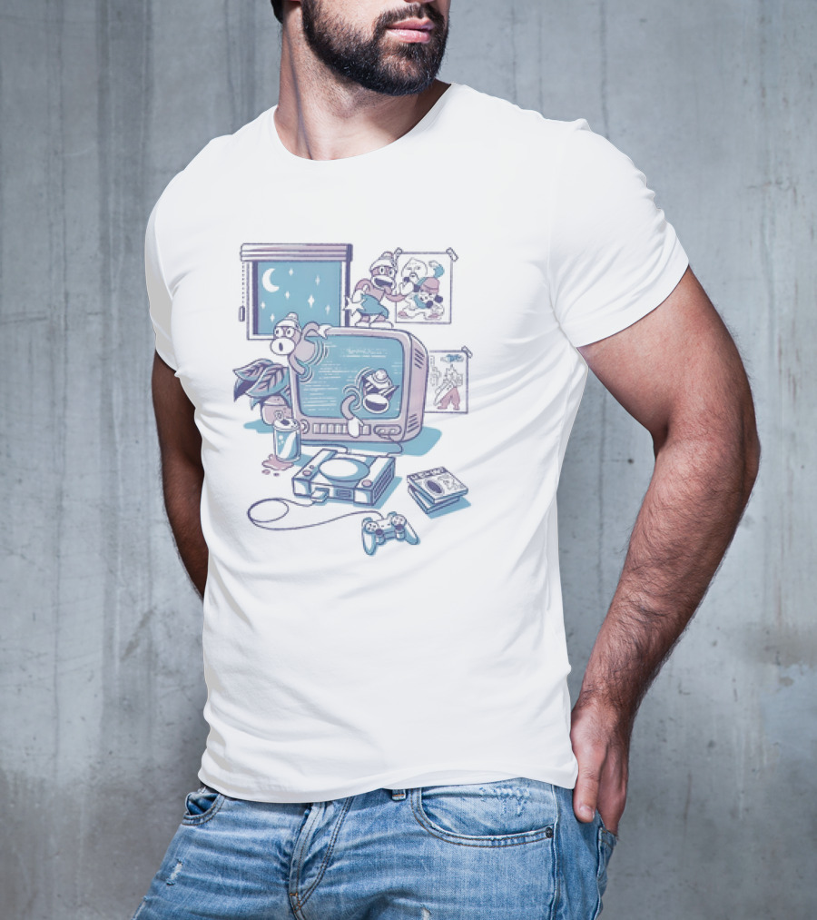 Ape Escape Carefree Days Retro Gaming Vibe Nights T-Shirt