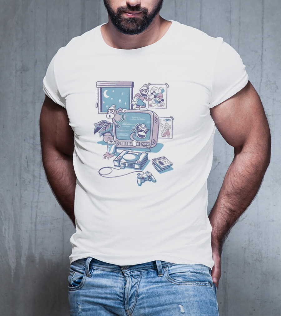 Ape Escape Carefree Days Retro Gaming Vibe Nights T-Shirt