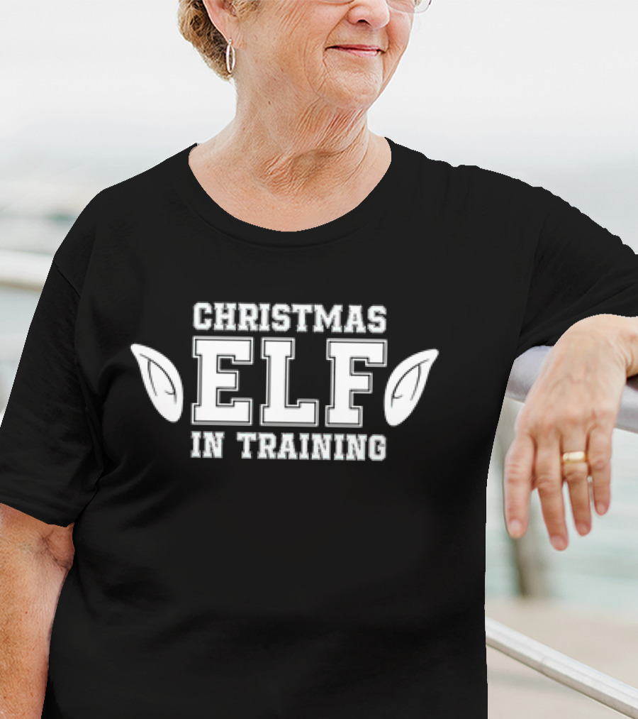 Christmas Elf In Training With Leaf Accents T-Shirt