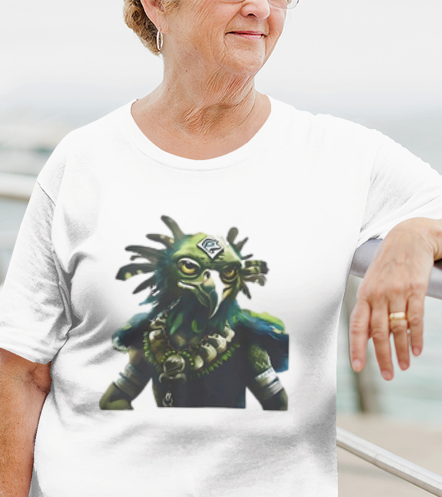 Seattle Seahawks Vintage Mascot Fantasy Bird God T-Shirt