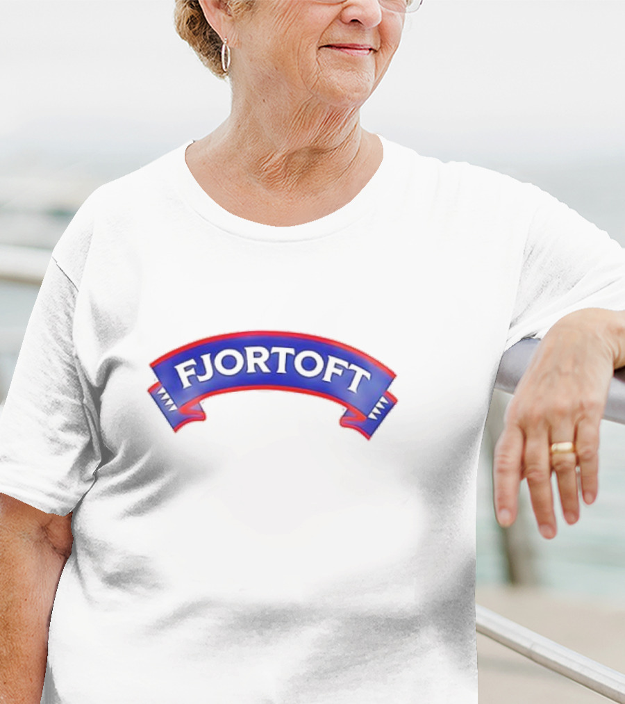 Fjortoft Icons Classic Blue Ribbon Banner T-Shirt