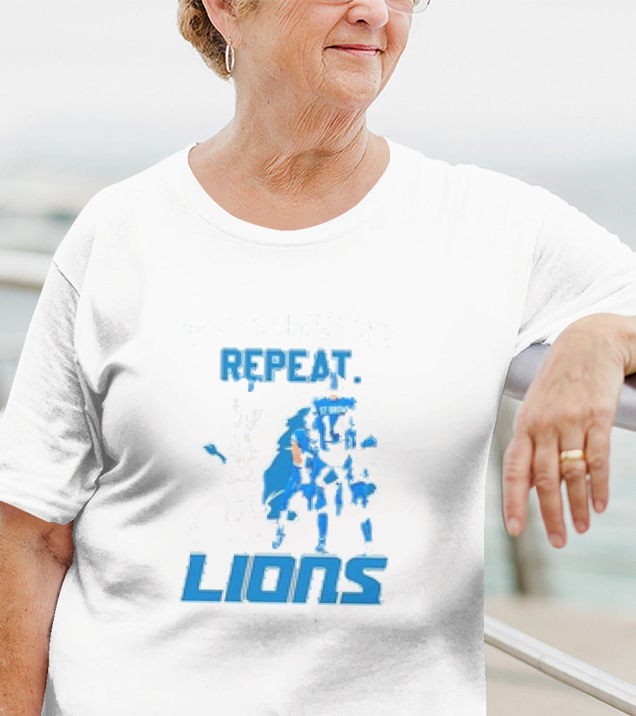 Repeat Lions Win Celebrate One Pride Detroit Lions T-Shirt
