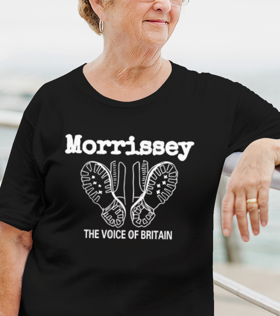 Morrissey The Voice Of Britain Iconic Boot Print T-Shirt