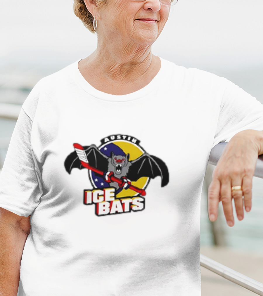 Austin Ice Bats Ludicrous Cartoon Hockey T-Shirt