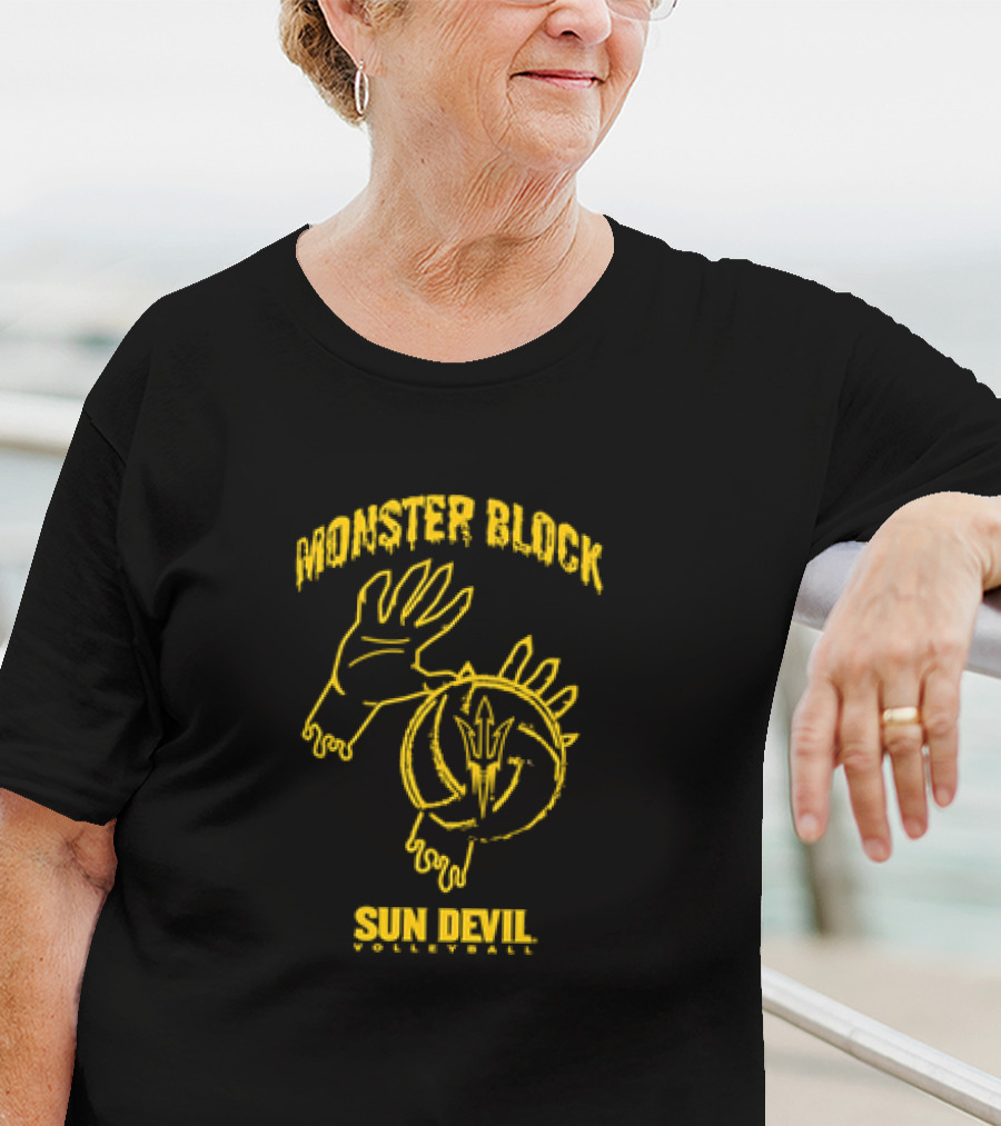 Monster Block Sun Devil Volleyball T-Shirt