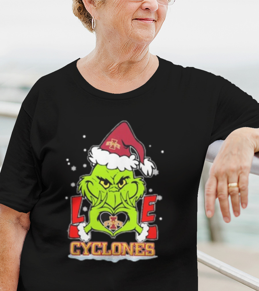 The Grinch Christmas Love Cyclones Iowa State Football T-Shirt