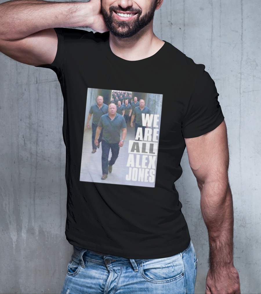 We Are All Alex Jones Multiple Clones Walking In Tunnel T-Shirt