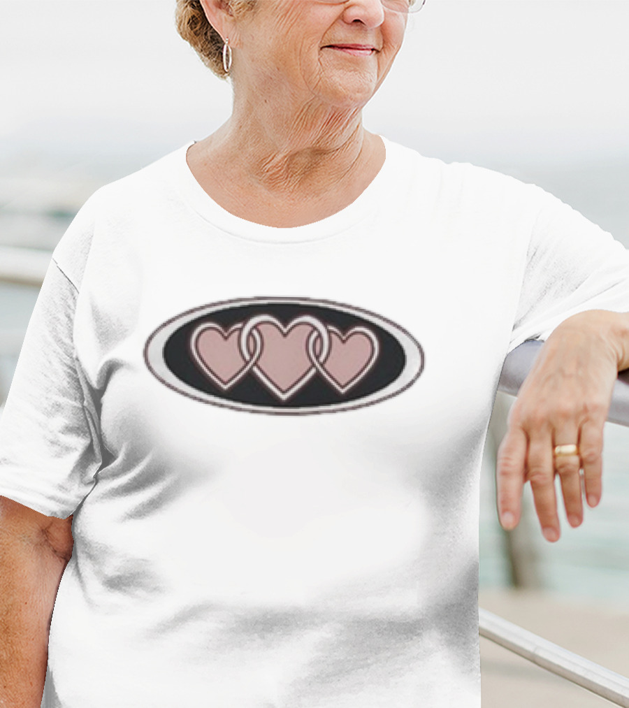 Eddy Burback Yikes Of Hearts Interlocking Heart Trio T-Shirt