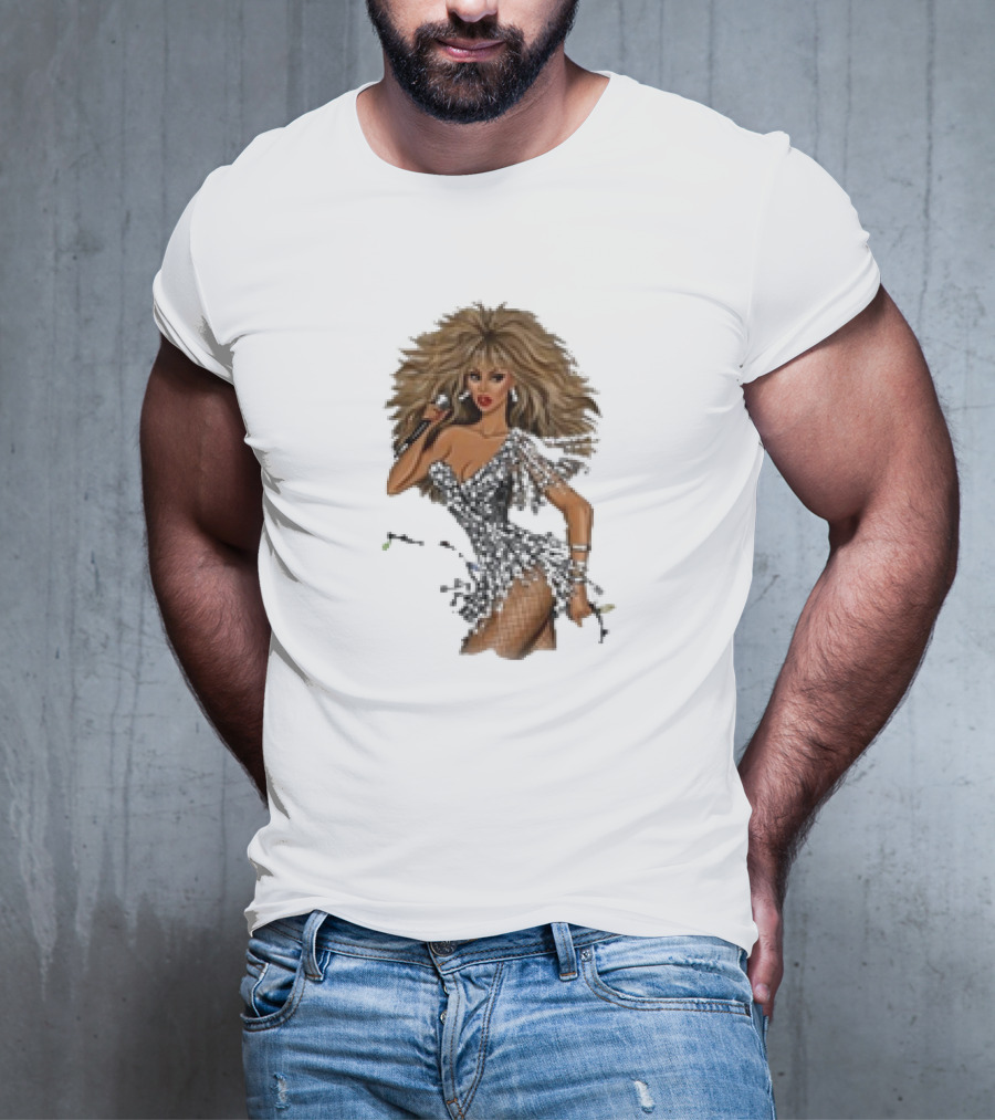 White Christmas Hayden Williams Tina Turner Glamorous Sequin Diva T-Shirt