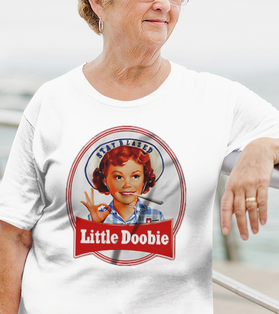 Stay Blazed Little Doobie Smoking Weed Funny T-Shirt